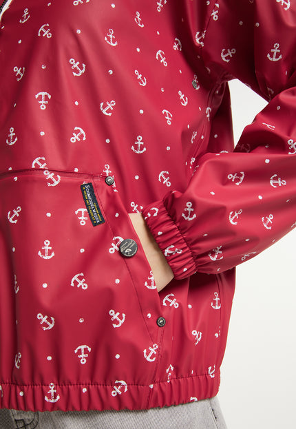 Schmuddelwedda Women's Rain Jacket With Anchor Print