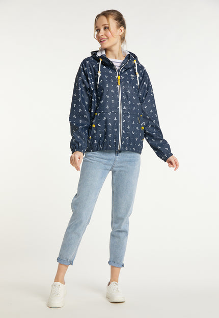 Schmuddelwedda Women's Rain Jacket With Anchor Print