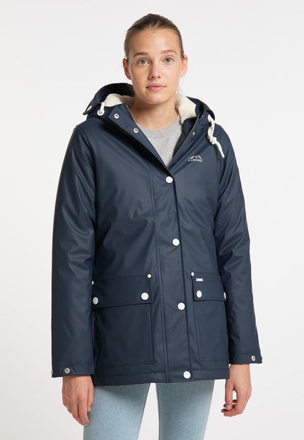 ICEBOUND Women's Rain Jacket With Faux Fur Lining