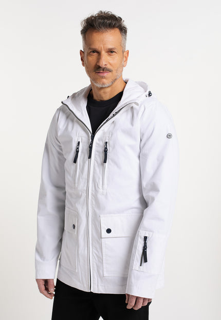 Dreimaster Maritim Men's Transition Jacket Made Of Cotton