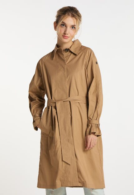 Dreimaster Vintage Damen Baumwoll-Trenchcoat