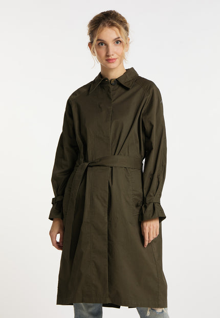 Dreimaster Vintage Damen Baumwoll-Trenchcoat