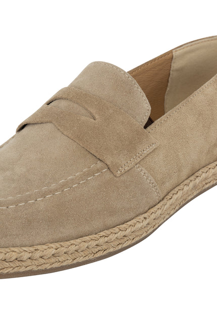 Dreimaster Maritim Herren-Penny-Loafer aus Wildleder