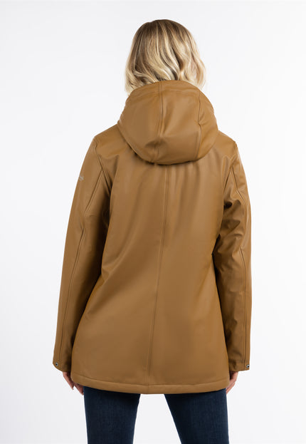 Schmuddelwedda Damen Regenjacke mit Teddy-Futter