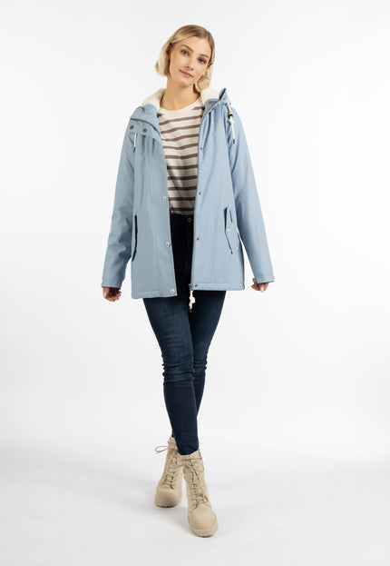 Schmuddelwedda Damen Regenjacke mit Teddy-Futter