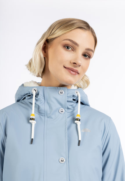 Schmuddelwedda Damen Regenjacke mit Teddy-Futter