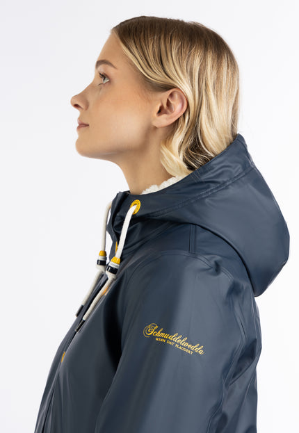 Schmuddelwedda Damen Regenjacke mit Teddy-Futter