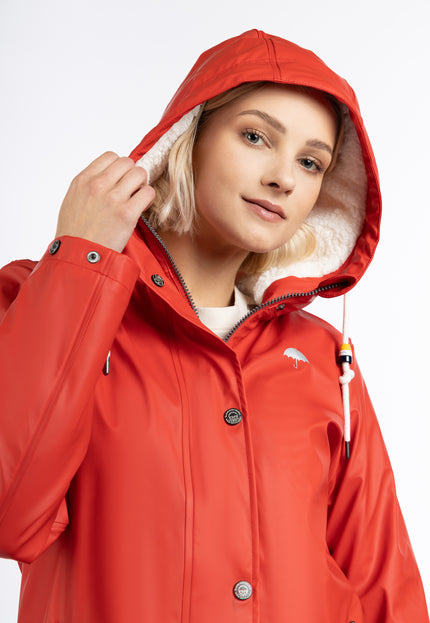 Schmuddelwedda Damen Regenjacke mit Teddy-Futter