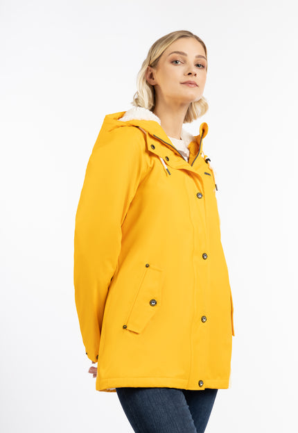 Schmuddelwedda Damen Regenjacke mit Teddy-Futter