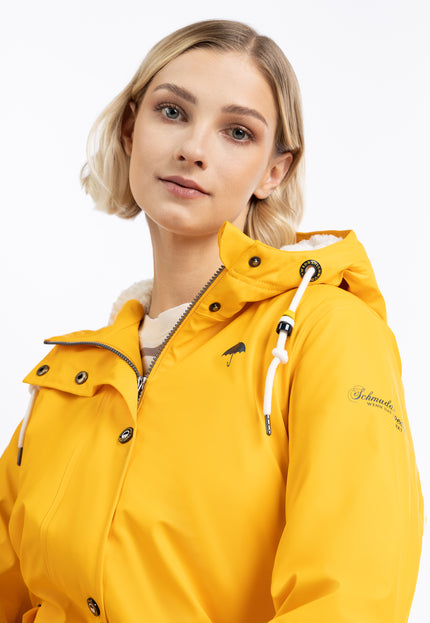 Schmuddelwedda Damen Regenjacke mit Teddy-Futter