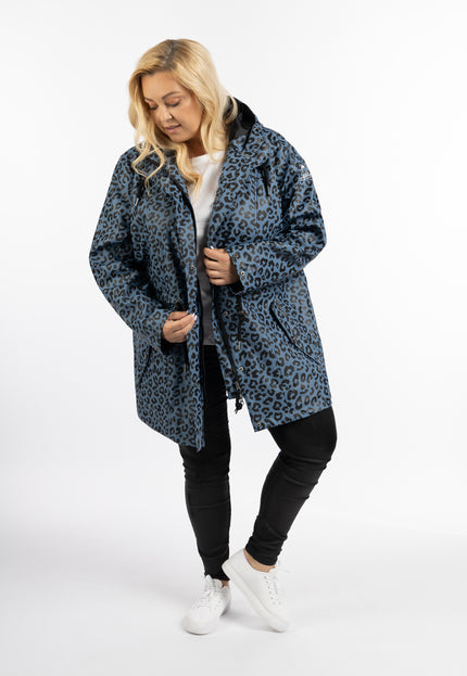 Schmuddelwedda Women's Plus Size Raincoat With Leopard Print