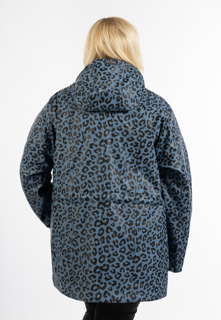 Schmuddelwedda Women's Plus Size Raincoat With Leopard Print