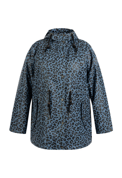 Schmuddelwedda Women's Plus Size Raincoat With Leopard Print