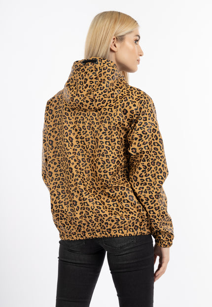 Schmuddelwedda Women's Rain Jacket With Leopard Print