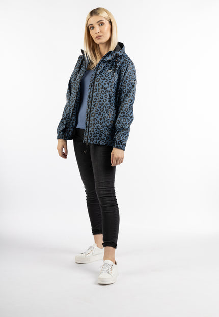 Schmuddelwedda Damen Regenjacke mit Leopardenmuster