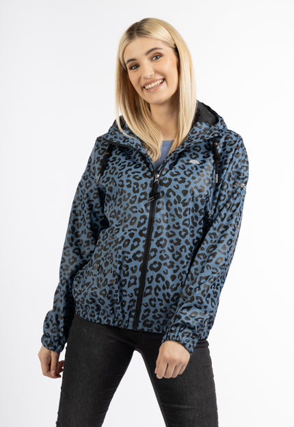 Schmuddelwedda Damen Regenjacke mit Leopardenmuster