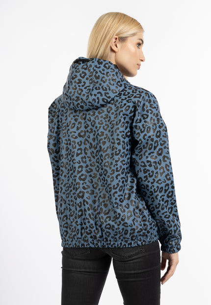 Schmuddelwedda Damen Regenjacke mit Leopardenmuster