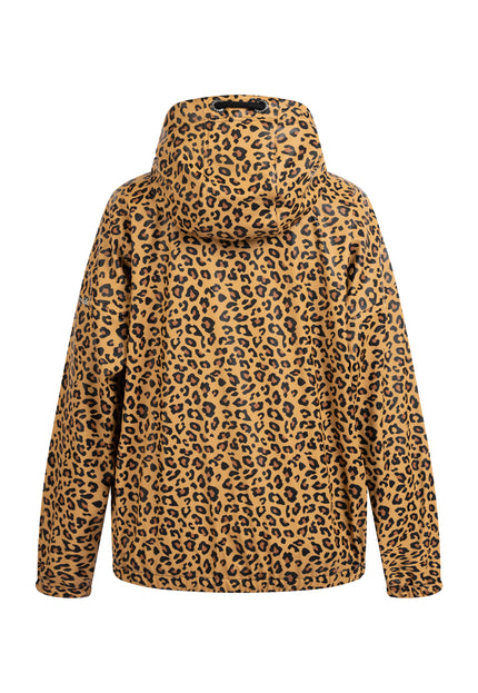 Schmuddelwedda Women's Rain Jacket With Leopard Print