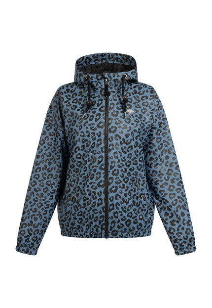 Schmuddelwedda Damen Regenjacke mit Leopardenmuster