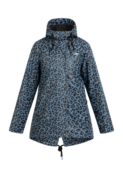 Schmuddelwedda Damen Regenjacke mit Leopardenmuster