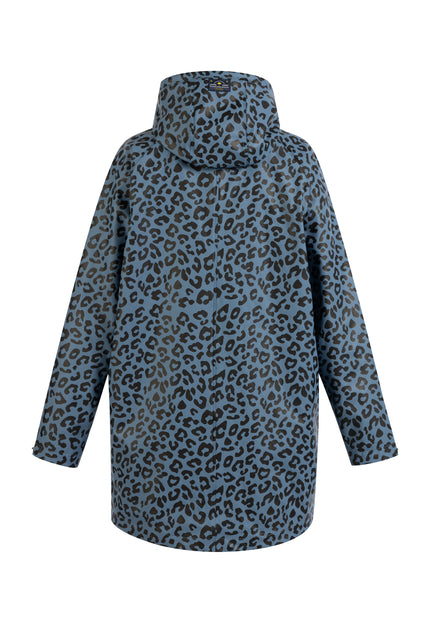 Schmuddelwedda Damen Oversize Regenjacke mit Leopardenmuster