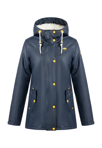 Schmuddelwedda Damen Regenjacke mit Teddy-Futter