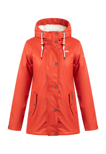 Schmuddelwedda Damen Regenjacke mit Teddy-Futter