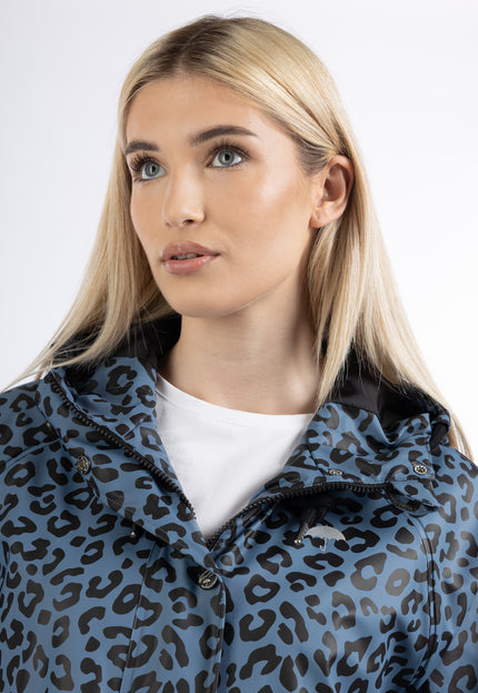 Schmuddelwedda Damen Oversize Regenjacke mit Leopardenmuster