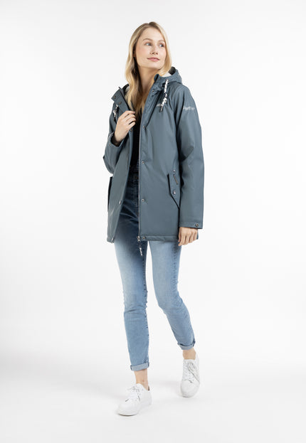 Schmuddelwedda Damen gepolsterte Regenjacke