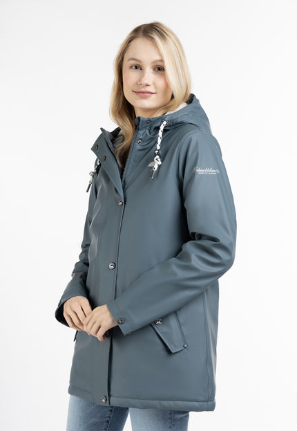 Schmuddelwedda Damen gepolsterte Regenjacke