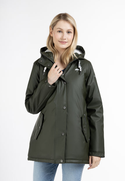 Schmuddelwedda Damen gepolsterte Regenjacke