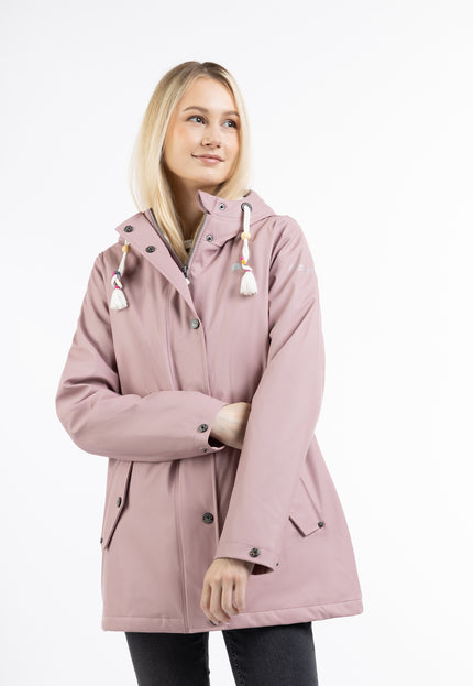 Schmuddelwedda Damen Regenjacke mit Kunstfellfutter