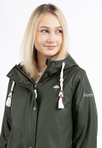 Schmuddelwedda Damen Regenjacke mit Kunstfellfutter