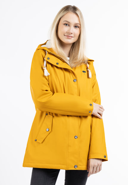 Schmuddelwedda Damen Regenjacke mit Kunstfellfutter