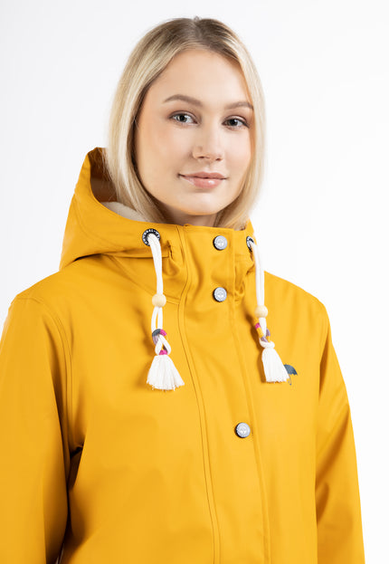 Schmuddelwedda Damen Regenjacke mit Kunstfellfutter