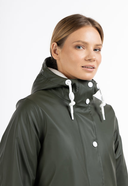 Dreimaster Maritim Damen Regenjacke mit Kunstfellfutter