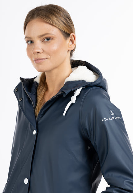 Dreimaster Maritim Damen Regenjacke mit Kunstfellfutter