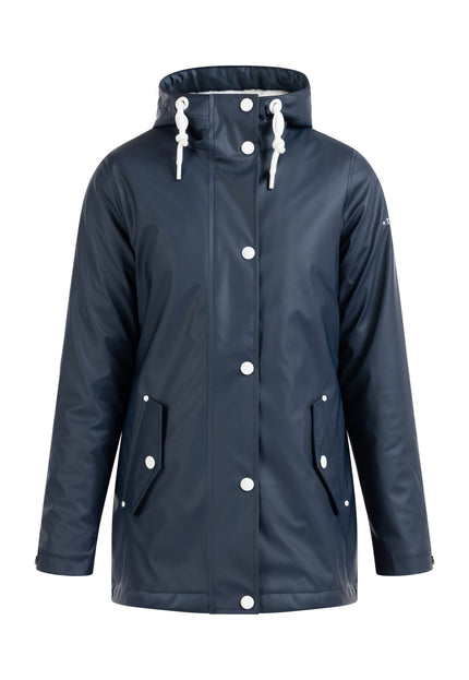 Dreimaster Maritim Damen Regenjacke mit Kunstfellfutter