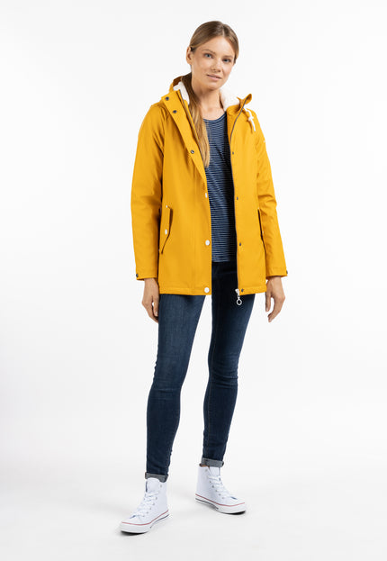 Dreimaster Maritim Damen Regenjacke mit Kunstfellfutter