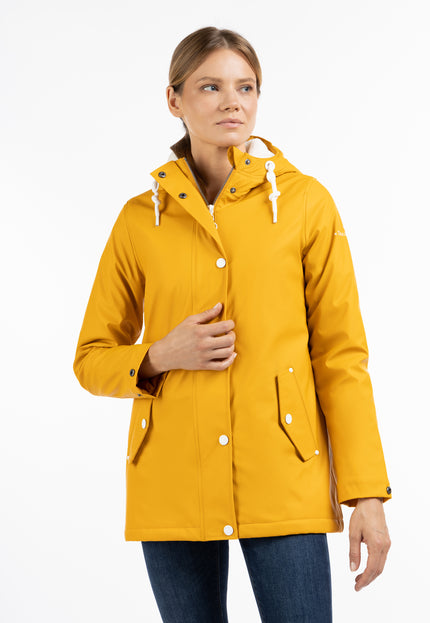 Dreimaster Maritim Damen Regenjacke mit Kunstfellfutter