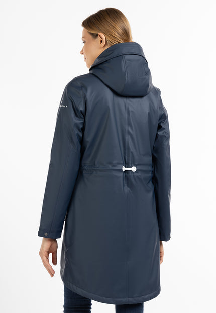 DreiMaster Maritim Women's Raincoat With Faux Fur Lining