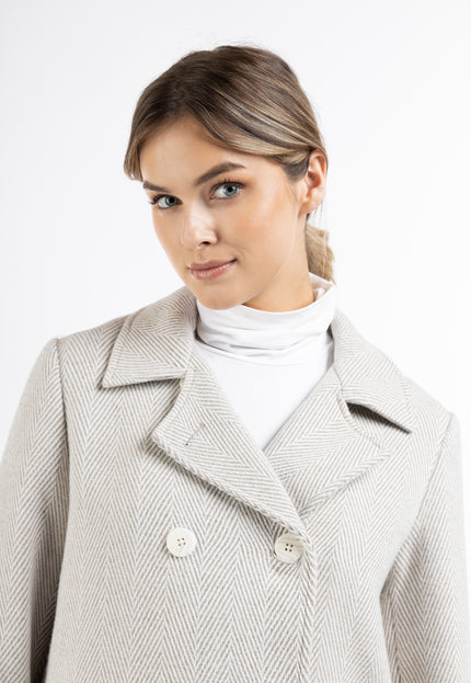 Dreimaster Klassik Women's Herringbone Transition Coat