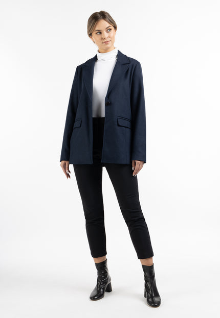 Dreimaster Klassik Damen-Blazer aus langer Wollmischung