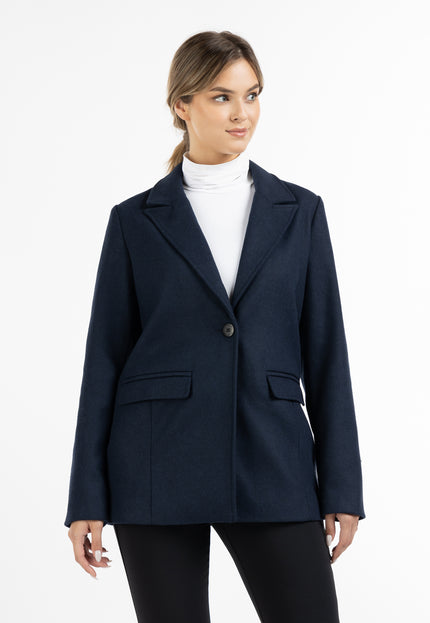 DreiMaster Klassik Women's Long Wool Blend Blazer