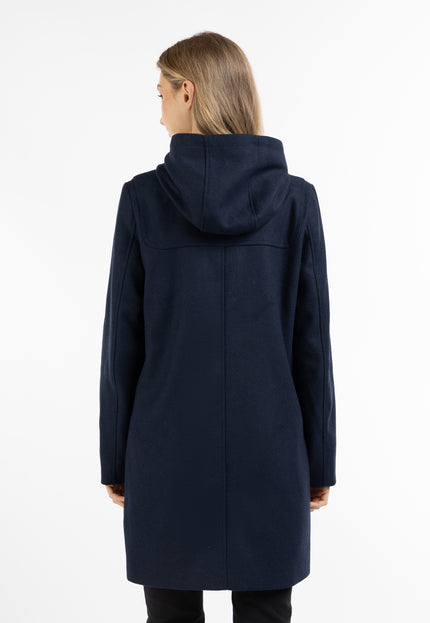 Dreimaster klassischer Dufflecoat aus Wollmischung für Damen