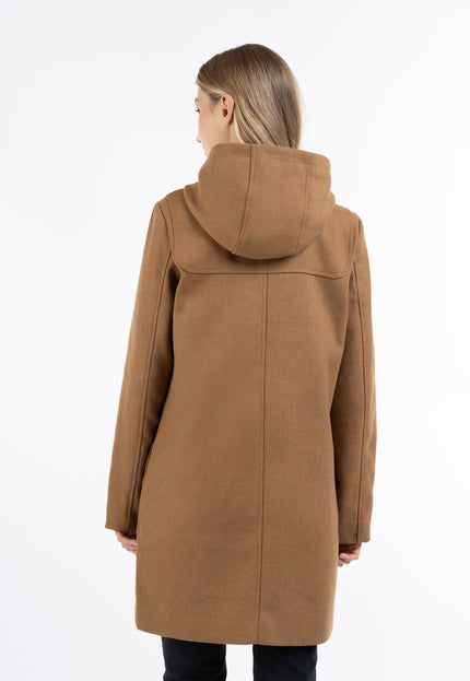 Dreimaster klassischer Dufflecoat aus Wollmischung für Damen