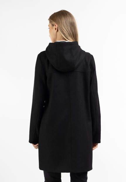 Dreimaster klassischer Dufflecoat aus Wollmischung für Damen