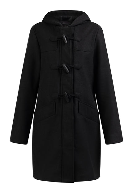 Dreimaster klassischer Dufflecoat aus Wollmischung für Damen