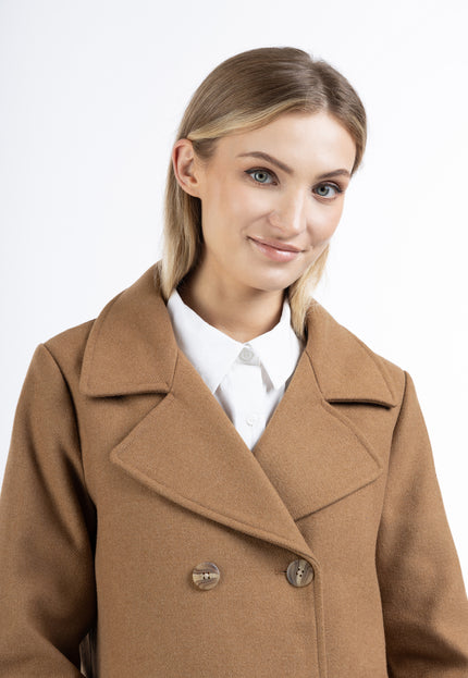 DreiMaster Klassik Women's Transitional Pea Coat Made Of A Wool Blend