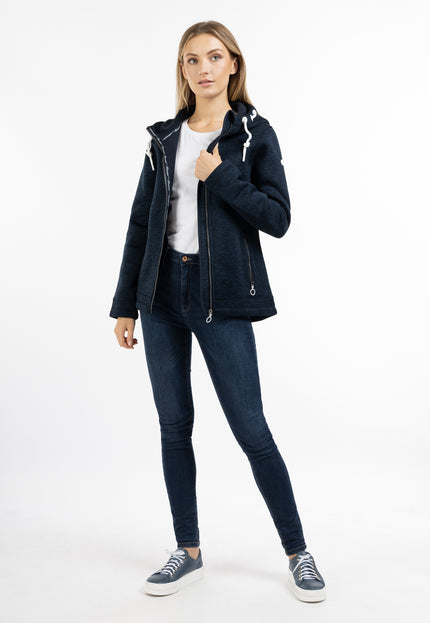 Dreimaster Maritim Damen Strickfleecejacke